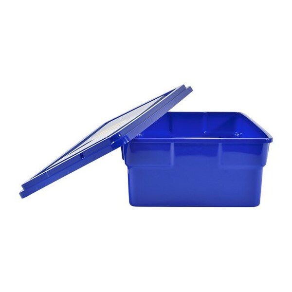 School Smart STORAGE BOX W/LID BLUE 16 X 11 X 6 IN 276841 Zoro